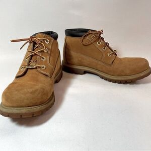 Timberland Nellie Chukka leather ankle boots in wheat beige women’s 9